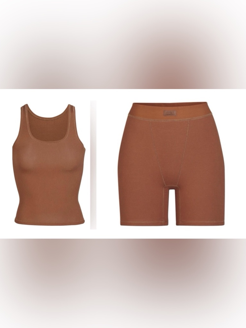 SKIMS SOFT LOUNGE TANK + BOXER SET LIMITED EDITION: COPPER XS/SMALL